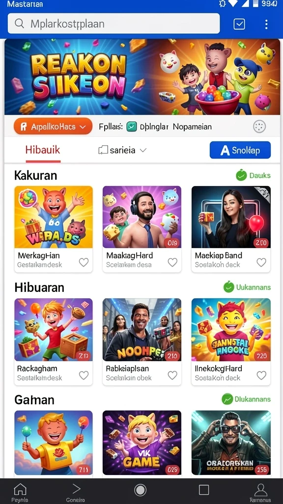 Berbagai pilihan permainan menarik untuk semua kalangan.
