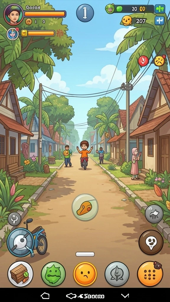 Tangkapan layar menunjukkan item dan upgrade yang tersedia.
