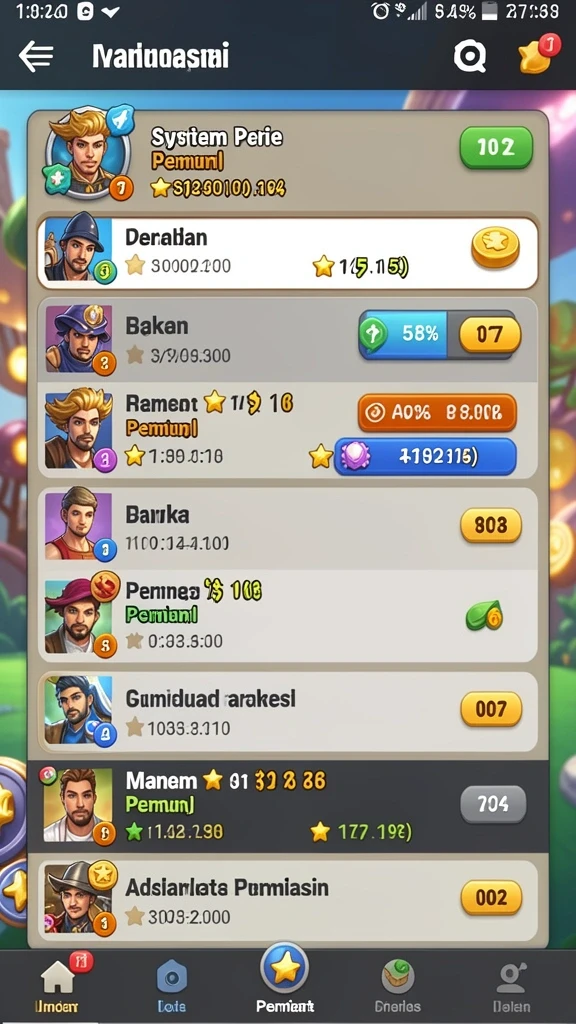 Level penuh tantangan yang menguji keterampilan.