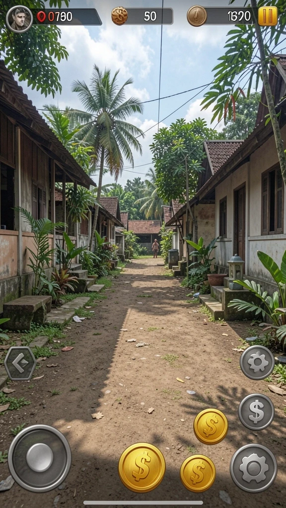Tangkapan layar menunjukkan karakter utama dalam aksi.
