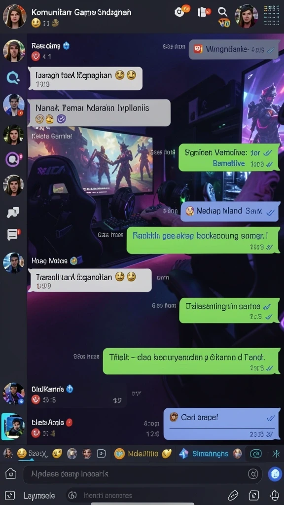 Screenshot menampilkan aksi seru karakter dalam permainan.