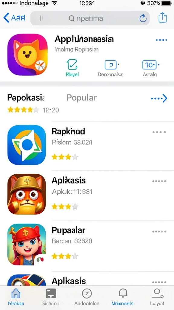 Tampilan utama game yang menarik perhatian.