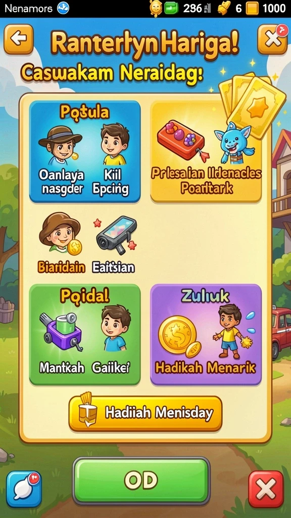 Pengalaman bermain yang penuh warna dan seru.