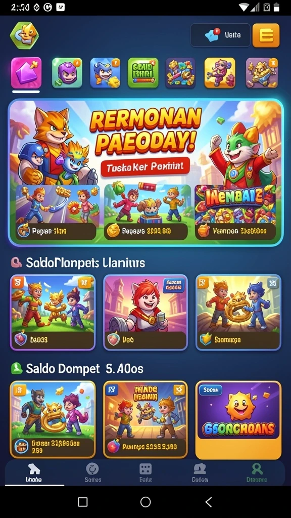 Screenshot aplikasi MENARA188 dengan tema slot yang menarik.