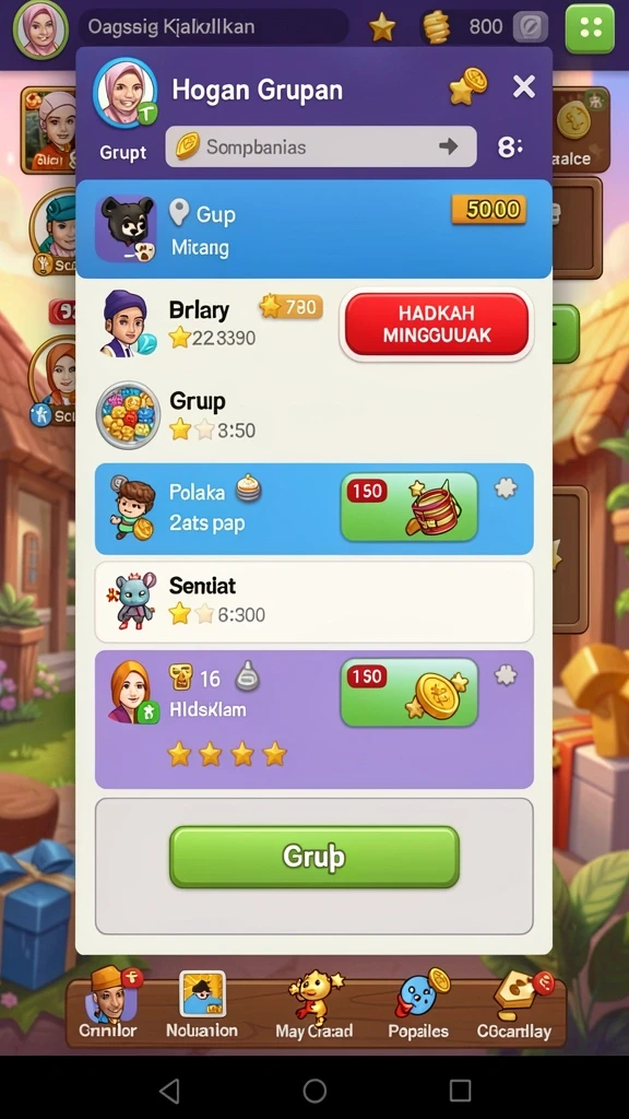 Karakter unik dan beragam yang dapat dimainkan.